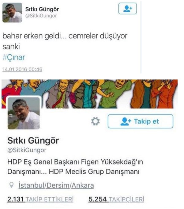 PKK saldırısını kutlayan HDP'li danışman bulunamadı