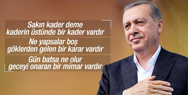 Erdoğan'dan Sezai Karakoç şiiri