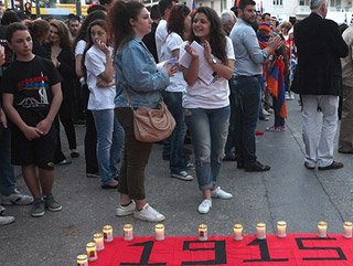 Ermeni göstericiler AA muhabirine sözlü saldırıda bulundu