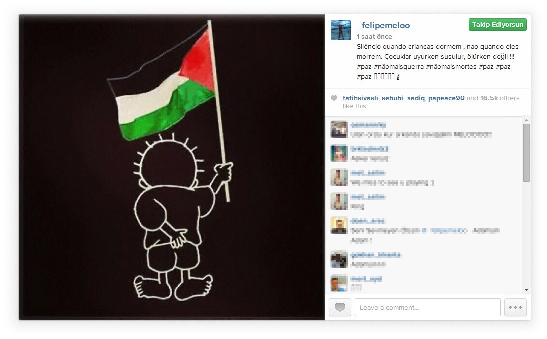 Melo'dan Gazze mesajı
