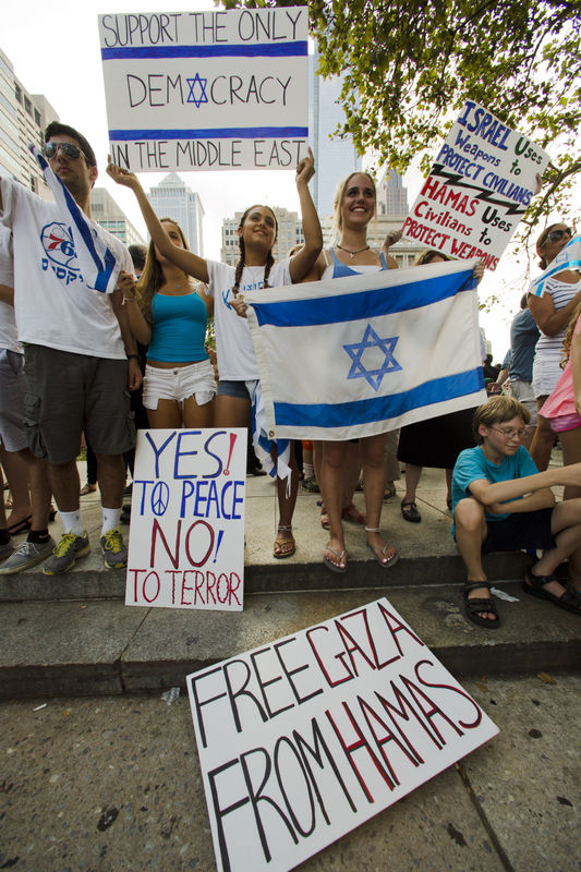 Philadelphia'da İsrail destek eylemine büyük tepki