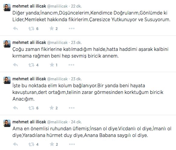 Mehmet Ali Ilıcak, sessizliğini bozdu! Ilıcak, Twitter'dan annesine böyle seslendi